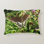 Black Swallowtail Butterfly Nature Photography Decorative Pillow