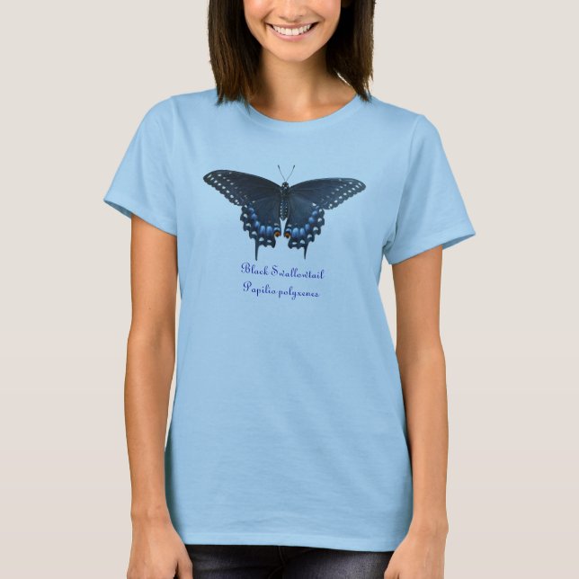 Black Swallowtail Papilio polyxenes T-Shirt (Front)