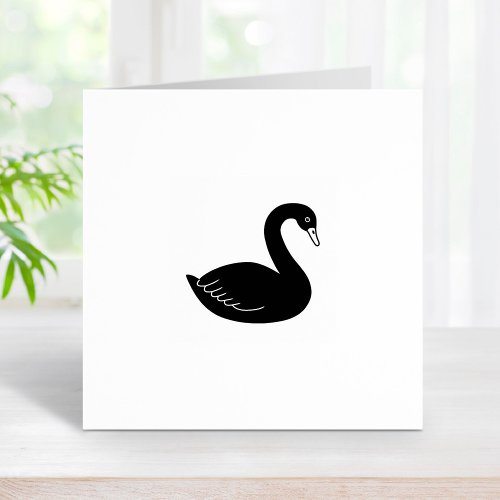 Black Swan 1x1 Rubber Stamp