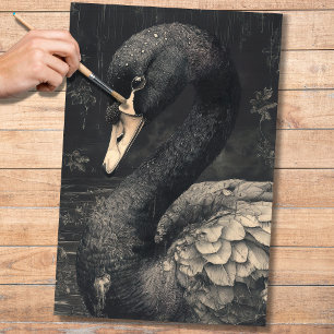 Black Swan 2 Decoupage Paper