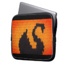 Black Swan Artisan Crochet Print Electronics Bag