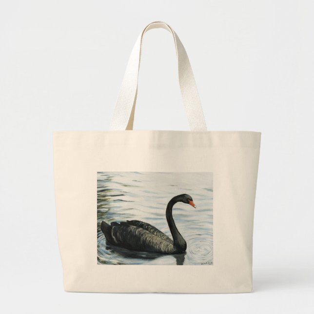 "Black Swan" Bird Art Bag (Front)
