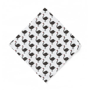 Black swan cartoon illustration bandana