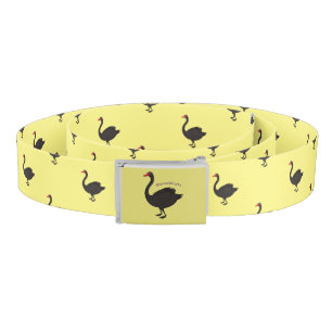 Black swan cartoon illustration  belt