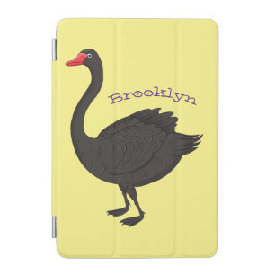 Black swan cartoon illustration iPad mini cover