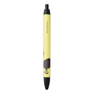 Black swan cartoon illustration pen