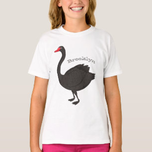 Black swan cartoon illustration T-Shirt