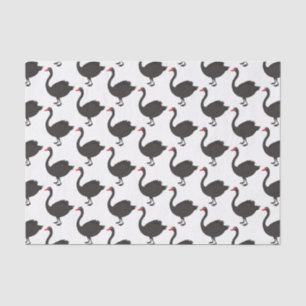 Black swan cartoon illustration tissue paper