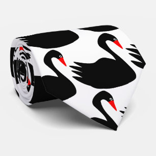 Black Swan Design Neck Tie
