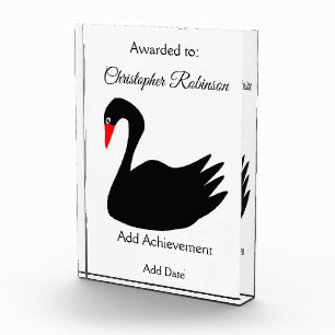 Black Swan Design Personalised Acrylic Award