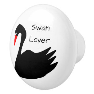 Black Swan Design Personalised Ceramic Knob