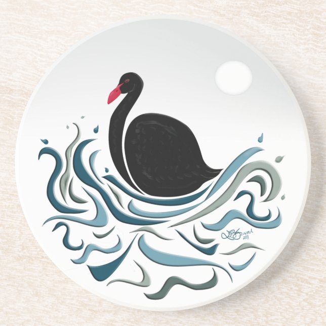 Black Swan Drink Coaster (Front)