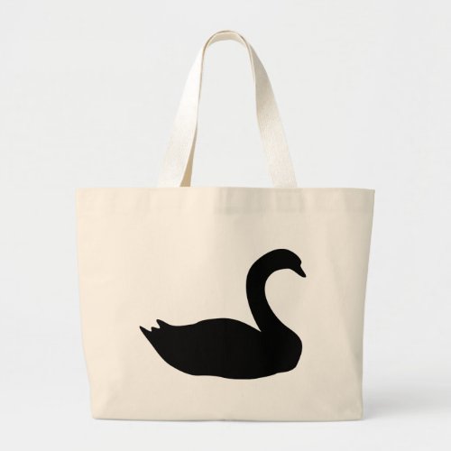 black swan icon large tote bag