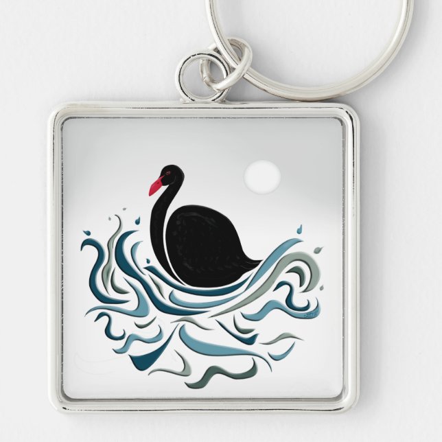 Black Swan Keychain (Front)