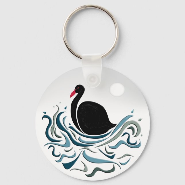 Black Swan Keychain (Front)