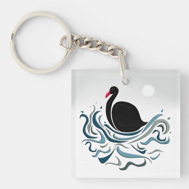 Black Swan Keychain (Front)