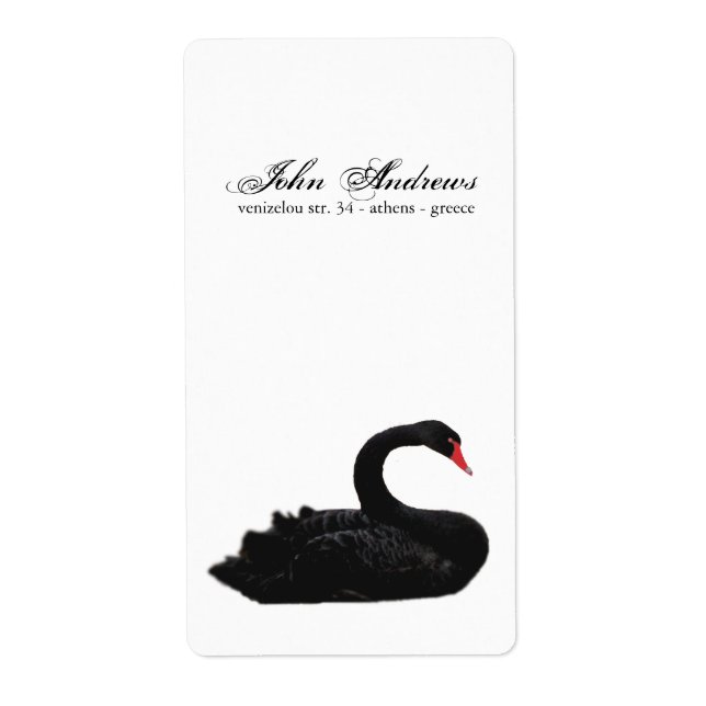 black swan label (Front)