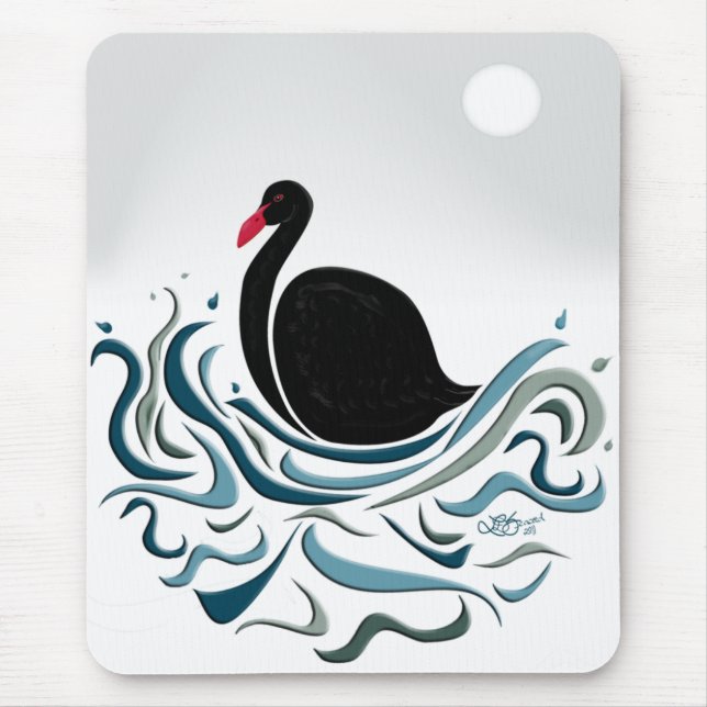 Black Swan Mouse Pad (Front)