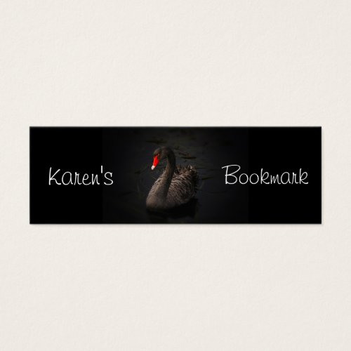 Black Swan Personalized Bookmark