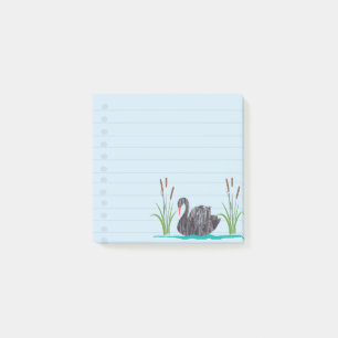 Black swan post-it notes