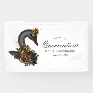 Black Swan Quinceañera Banner