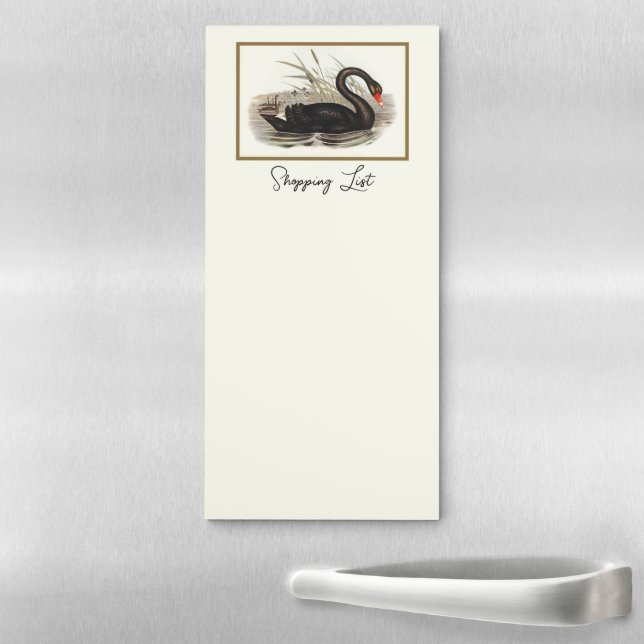 Black Swan Vintage  Magnetic Notepad (In Situ)
