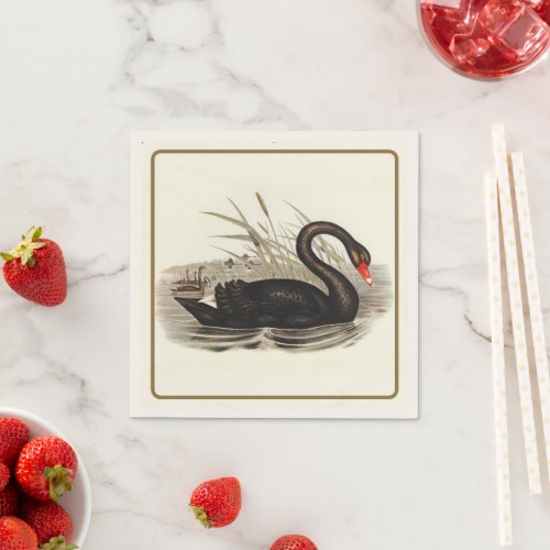 Black Swan Vintage  Napkins