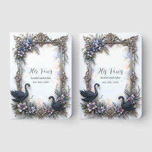 Black Swan Wedding Frame – Gothic Romance Love Foil Vow Books