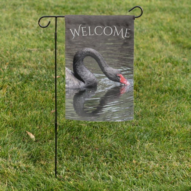 Black Swan Welcome Garden Flag (In SItu)