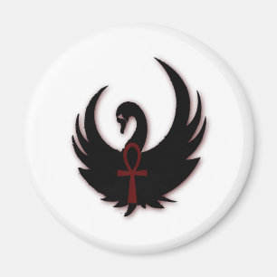 Black Swan with Ankh Magnet