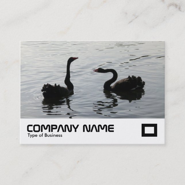 Black Swans Greeting Business Card (Front)
