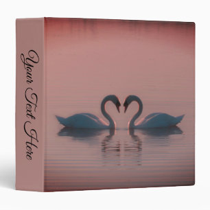 Black Swans Must Be Love Pink Sky 3 Ring Binder