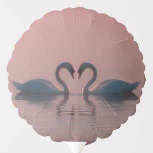 Black Swans Must Be Love Pink Sky Balloon