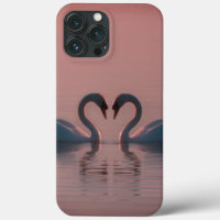 Black Swans Must Be Love Pink Sky iPhone 13 Pro Max Case