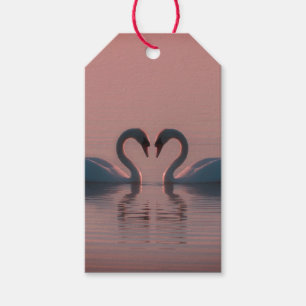 Black Swans Must Be Love Pink Sky Gift Tags