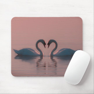 Black Swans Must Be Love Pink Sky Mouse Pad