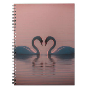 Black Swans Must Be Love Pink Sky Notebook