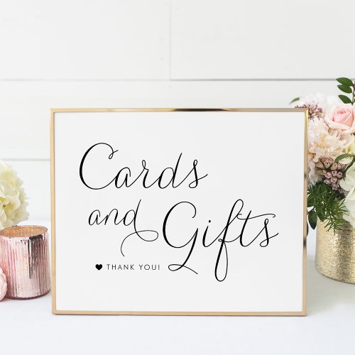 Black Sweet Calligraphy Wedding Cards and Gifts Poster