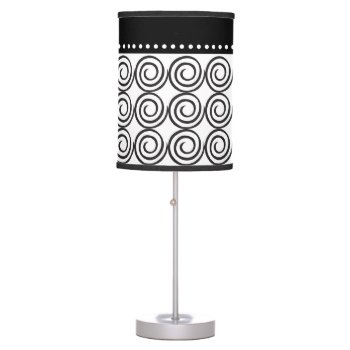 Black Swirl Design Lamps by OneStopGiftShop at Zazzle