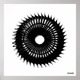 Black Swirl Poster