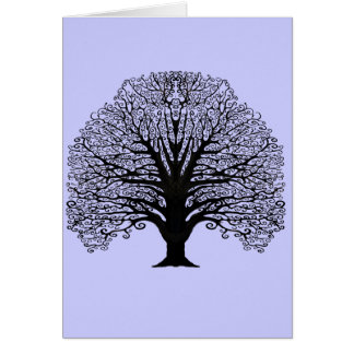 Black Swirl Tree Thank you Cards