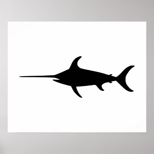 Black Swordfish Poster