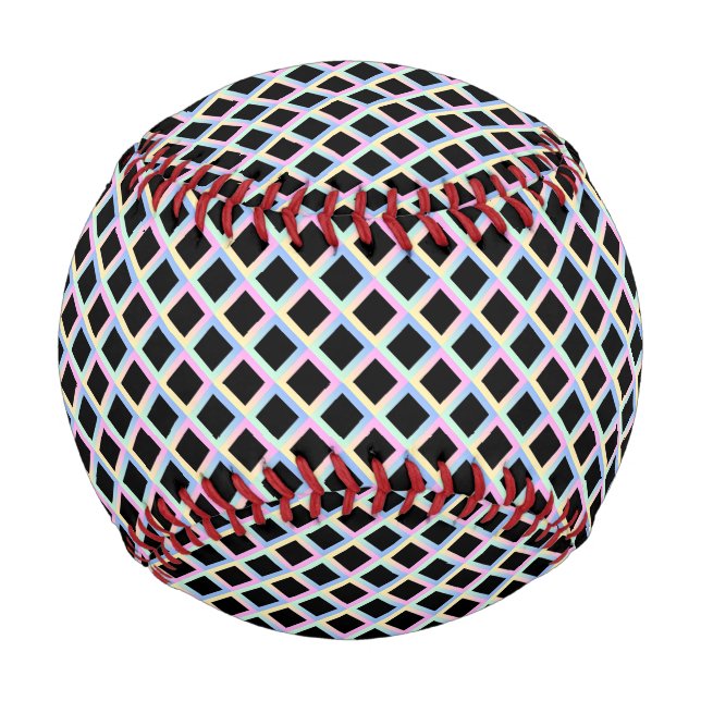 Black Symmetric Diamonds with Gradient Frames Baseball (Front)