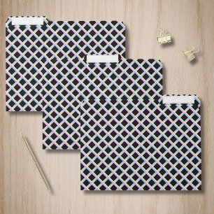 Black Symmetric Diamonds with Gradient Frames File Folder