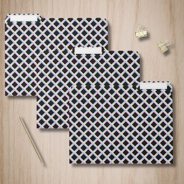 Black Symmetric Diamonds with Gradient Frames File Folder (Creator Uploaded)