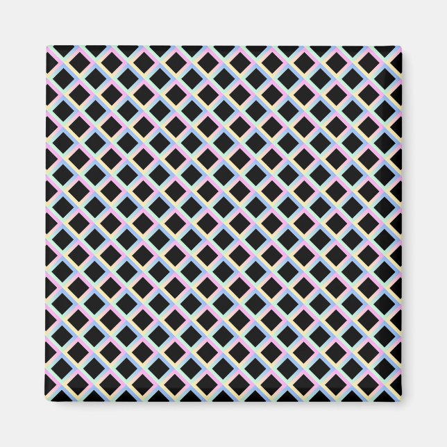 Black Symmetric Diamonds with Gradient Frames Magnet (Front)