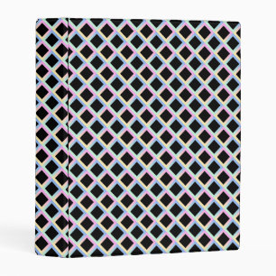 Black Symmetric Diamonds with Gradient Frames Mini Binder