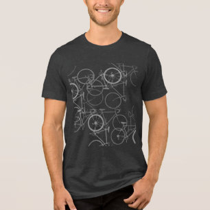 Black t-shirt of Bicycles Tri-Blend Shirt