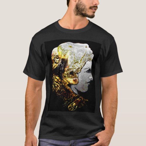 Black T shirt with Alexander the great