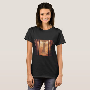Black T-shirt with Empire State Building Design